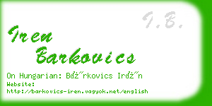 iren barkovics business card